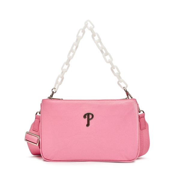 Túi MLB Chainstrap Nylon Crossbody Philadelphia Phillies Pink