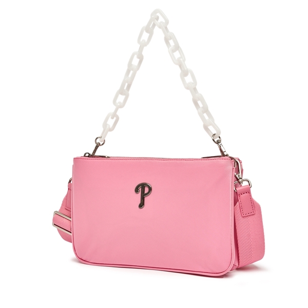Túi MLB Chainstrap Nylon Crossbody Philadelphia Phillies Pink