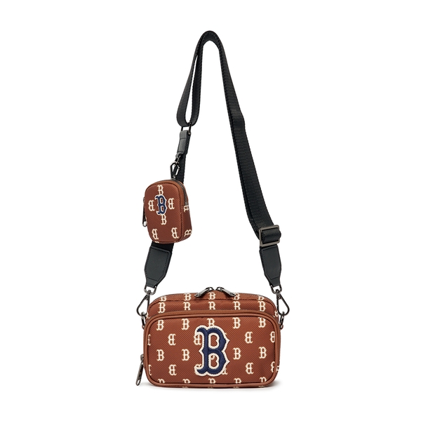 Túi MLB Korea Monogram Mini Crossbody Boston Red Sox D.Brown