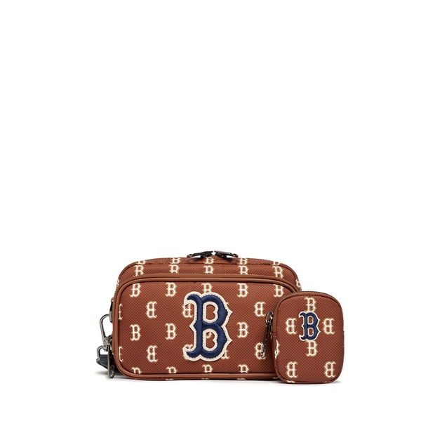 Túi MLB Korea Monogram Mini Crossbody Boston Red Sox D.Brown