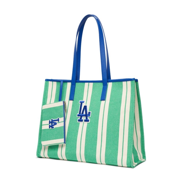 Túi MLB Ethnic Stripe Tote Bag LA Dodgers Mint