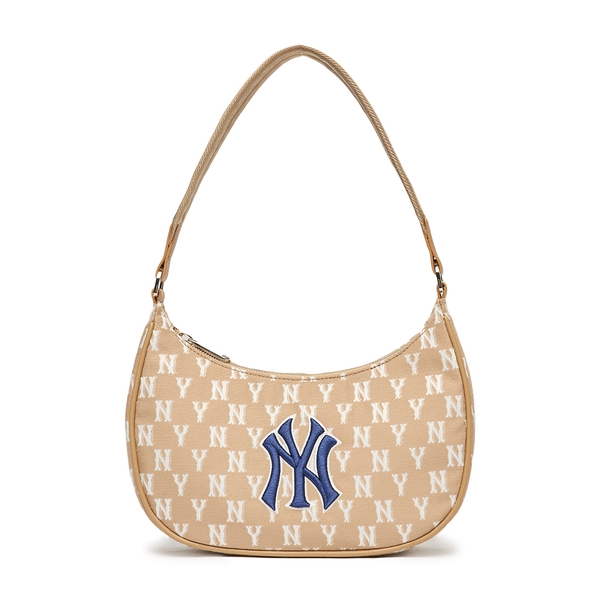 Túi MLB Monogram Hobo Bag New York Yankees D.Beige