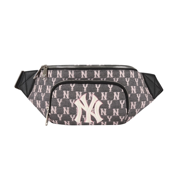 Túi MLB Monogram Jacquard Hip Sack New York Yankees Black 2021