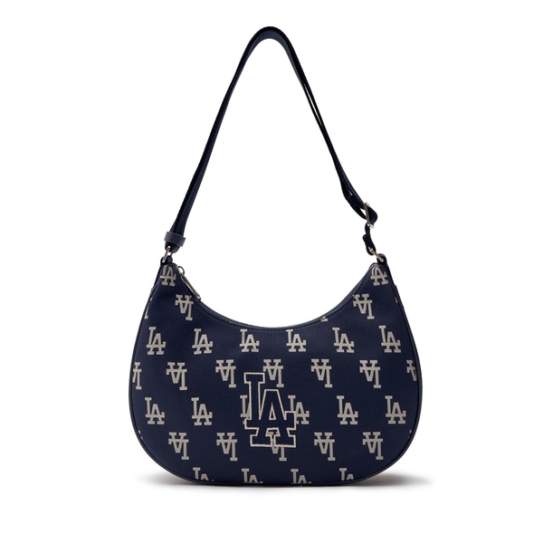 Túi MLB Korea Monogram Jacquard Hobo Bag LA Dodgers D.Navy
