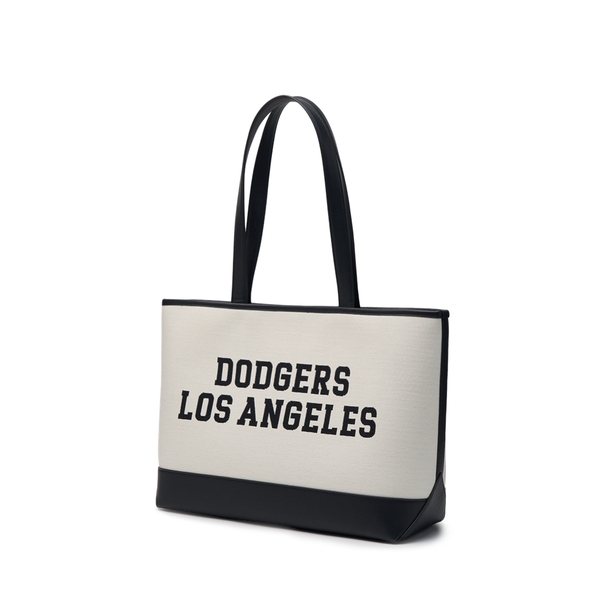 Túi MLB Korea Varsity Jacquard Shopper Bag LA Dodgers Cream