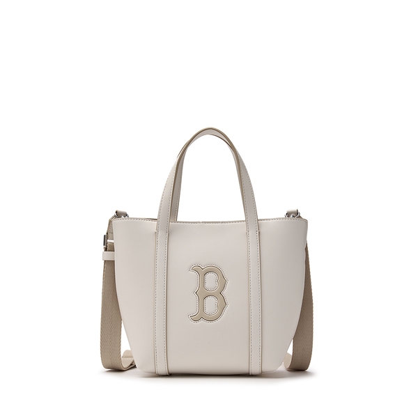 Túi MLB Korea Basic PU Window Tote Boston Red Sox Cream