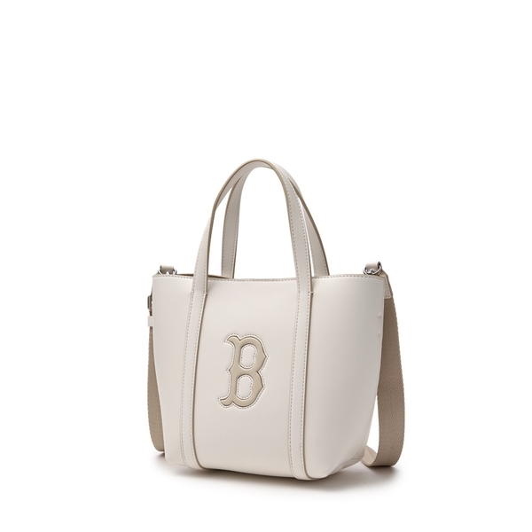 Túi MLB Korea Basic PU Window Tote Boston Red Sox Cream