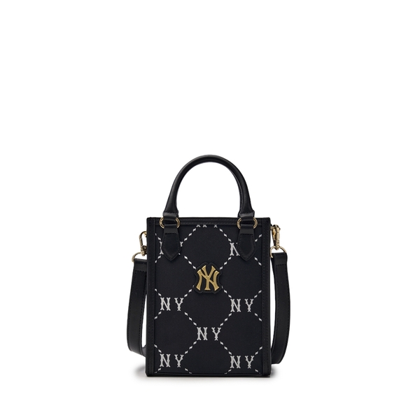 Túi MLB Diamond Monogram Mini Tote Bag New York Yankees Black