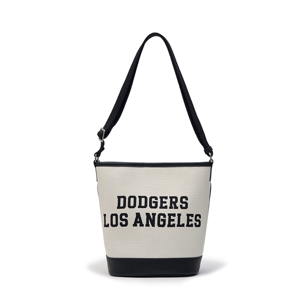 Túi MLB Korea Varsity Jacquard Bucket Bag LA Dodgers Cream