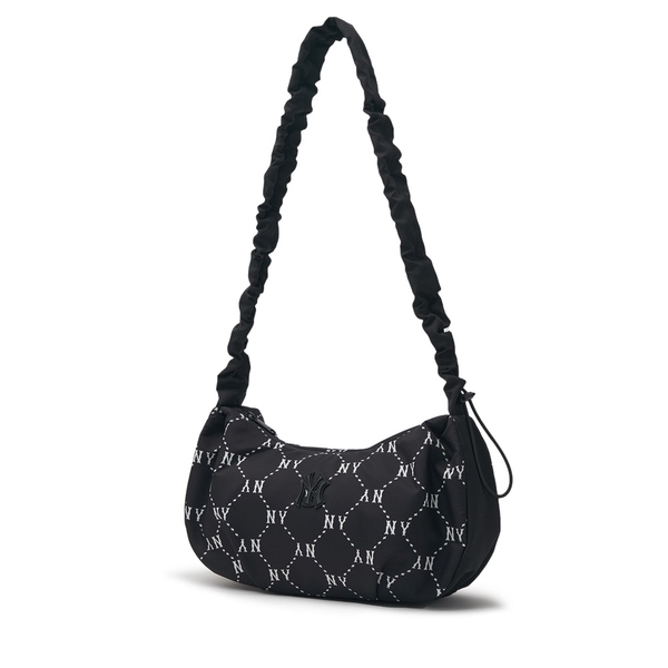 Túi MLB Korea Dia Mono Sportive Hobo Bag New York Yankees Black