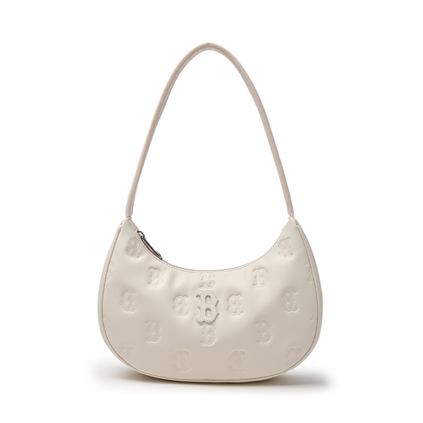 Túi MLB Korea Classic Mono New Embo Hobo Bag Boston Red Sox Cream