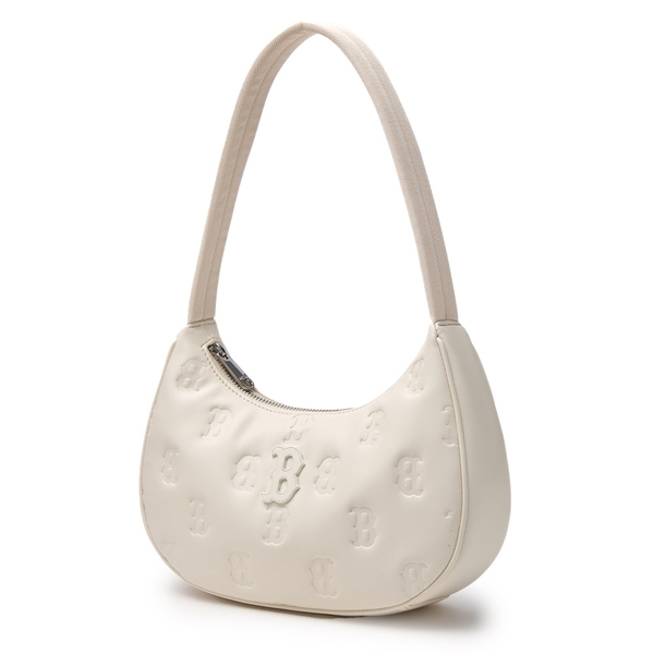 Túi MLB Korea Classic Mono New Embo Hobo Bag Boston Red Sox Cream