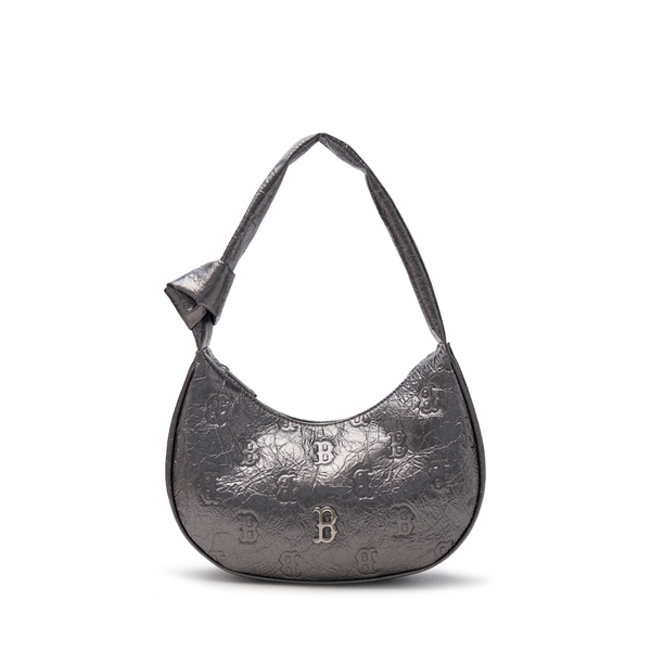 Túi MLB Korea Classic Mono Crack Embo Hobo Bag Boston Red Sox Grey