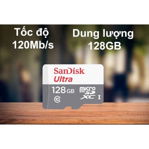 Thẻ nhớ Micro Sandisk Ultra 128GB SDSQUNR-128G-GN6MN