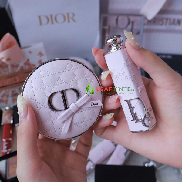 Set Dior Case Son & Case Cushion Nơ Hồng