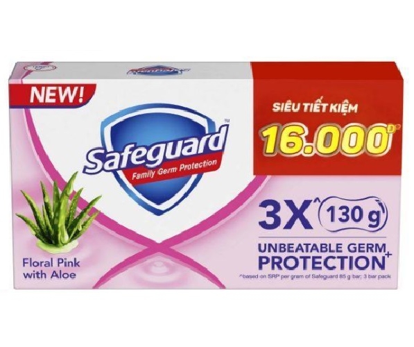Safeguard Floral Pink with Aloe 130g x3 | BLUETHUNDER JOINT STOCK COMPANY