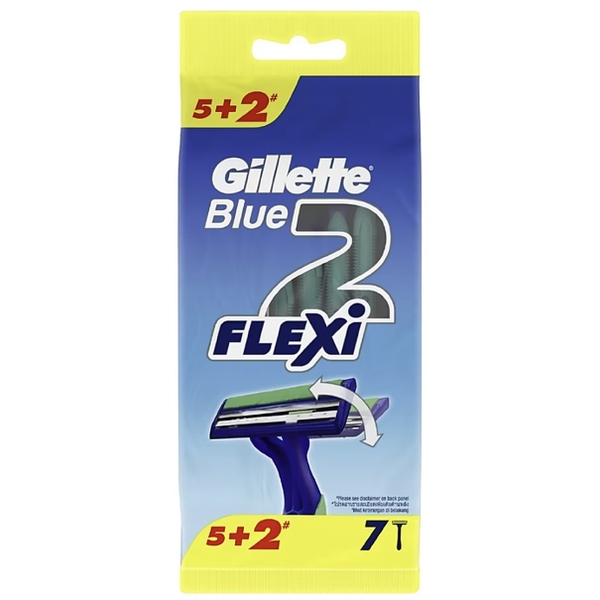 Gillette Blue 2 Flexi Disposable Razor 5+2 Pack | BLUETHUNDER JOINT ...