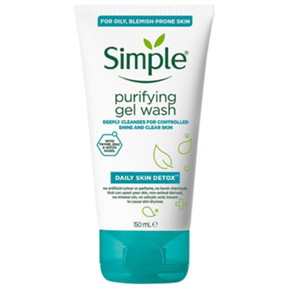 Simple Purifying Cleansing Gel - Controls Oil and Clears Acne 150ml ...