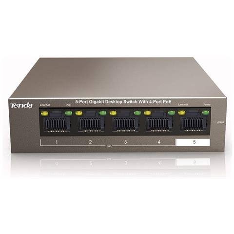 Switch TENDA TEG1105P-4-63W (5 Gigabit Port Với 4 PoE Port)