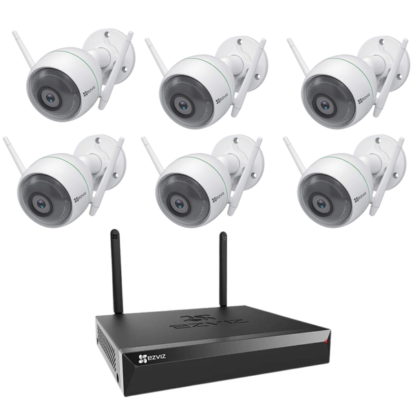 (EZVIZ) Bộ Kit 6 Camera Cố Định Ngoài Trời (2MP)