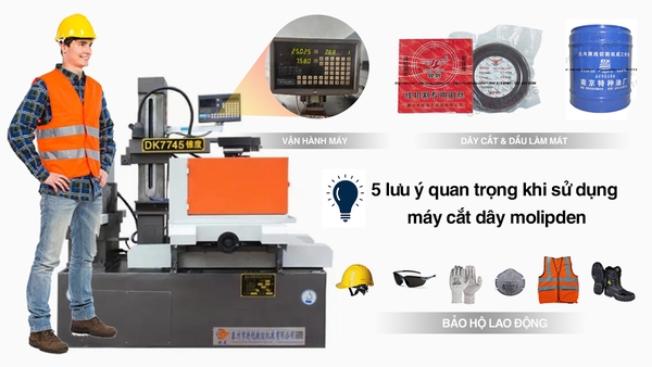 5 lưu ý quan trọng khi sử dụng máy cắt dây molipden