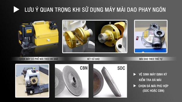 Lưu ý quan trọng khi sử dụng máy mài dao phay ngón tự động