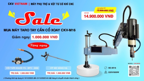 ƯU ĐÃI KHỦNG CUỐI NĂM – SỞ HỮU MÁY TARO CKV-M16 VỚI GIÁ CỰC HỜI! 
