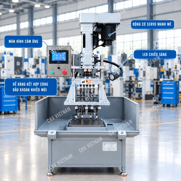 CKV-104 kết hợp cùng đầu khoan nhiều mũi tăng năng suất