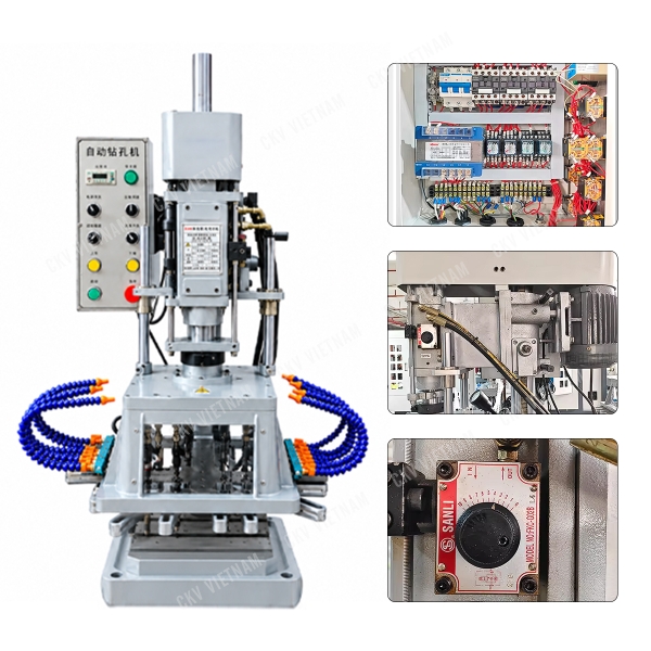 Máy khoan thủy lực tự động CKV-D6 cùng đầu khoan nhiều mũi