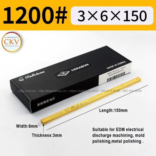 Đá mài dầu khuôn mẫu cao cấp Bellstone Hàn Quốc 3x6x150 #1200