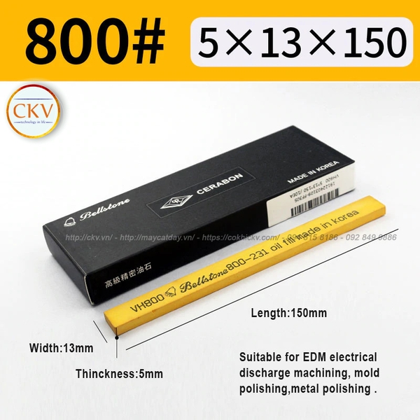 Thanh đá mài dũa khuôn mẫu dạng cầm tay Bellstone 5x13x150 #800
