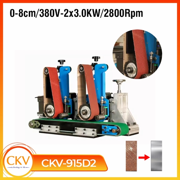 Máy chà nhám & đánh bóng tự động 2 đầu CKV-915D2 380V/2x3.0KW/2800Rpm