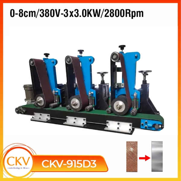 Máy chà nhám & đánh bóng tự động 3 đầu CKV-915D3 380V/3x3.0KW/2800Rpm