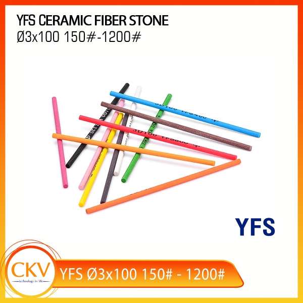 Thanh đá mài gốm YFS Ø3x100 150# - 1200# Taiwan