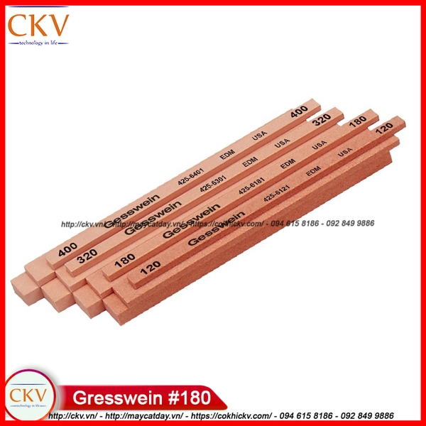 Thanh đá mài dầu Gresswein loại dẹt #180 xuất xứ USA