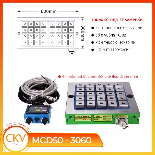 Bàn từ  điện MCD50-3060 giá rẻ, gá phôi chắc chắn