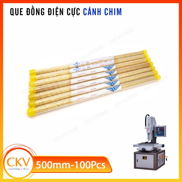 Que đồng điện cực EDM Ø0.2-1.5mm 500mm 100Pcs/hộp Cánh Chim chính hãng | CKV VIETNAM