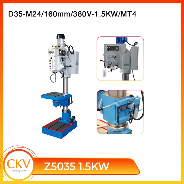 Máy khoan & taro đứng hộp số tự động Z5035 - D35/M24/380V-1.5/2.2KW/MT4