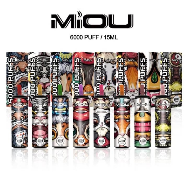 Miou Pod 6000 puffs 10 vị 5% (50mg) | 15ml | USB Type C | Disposable Vape | Chính Hãng