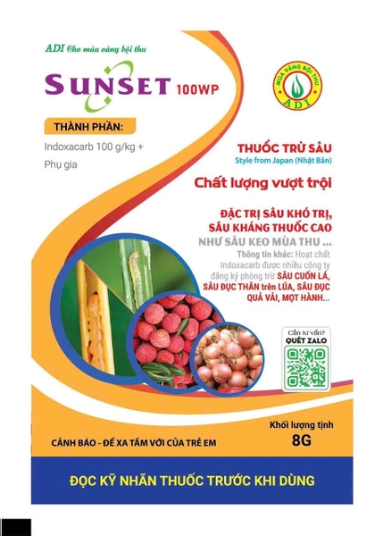 Thuốc trừ sâu Sunset 100WP (đặc trị sâu kháng thuốc)