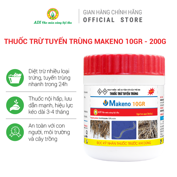 Thuốc trừ tuyến trùng Makeno 10GR - 200g, 500g