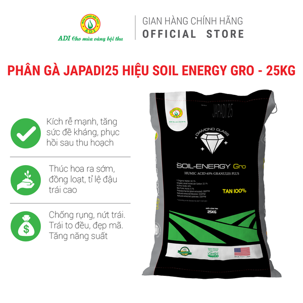 Phân gà JAPADI25 Hiệu Soil Energy Gro