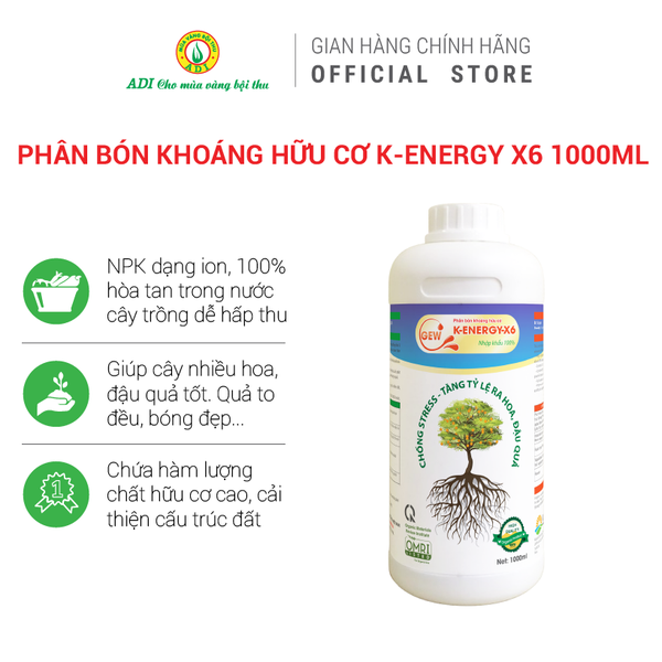 Phân bón khoáng hữu cơ K-ENERGY X6 1000ml