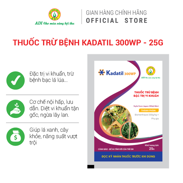 Thuốc trừ bệnh Kadatil 300WP 25gr