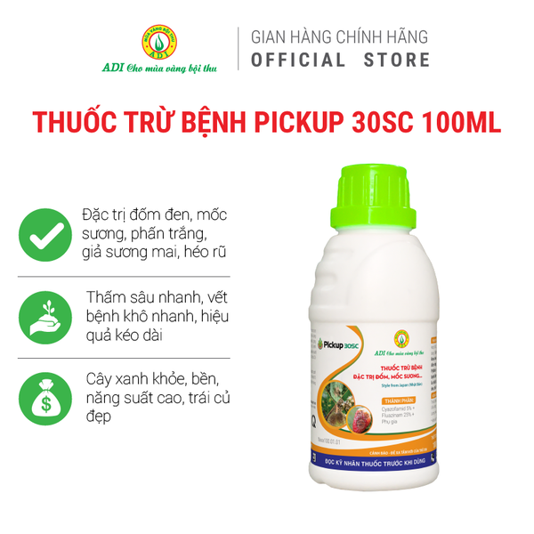 Thuốc Trừ Bệnh Đặc Trị Đốm đen, phấn Trắng (Mốc Sương) PICKUP 30SC