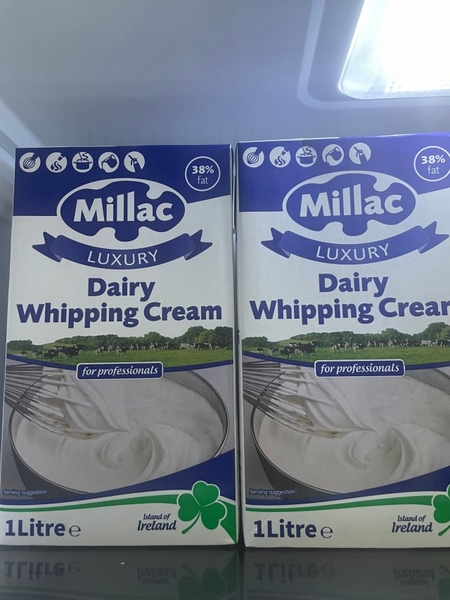 Whipping Cream 38% Fat Millac Luxury 1Lít