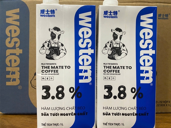 Sữa tươi nguyên chất WESTERN MILK 3.8% 1Lít