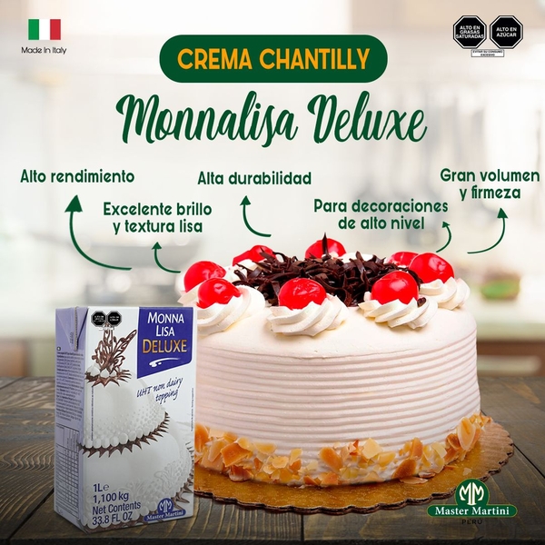 Kem Whip Topping UHT Monna Lisa Deluxe Martini 1L