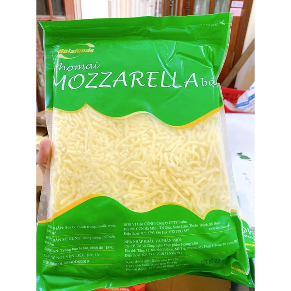 Phô mai bào sợi mozzarella Hola 1kg
