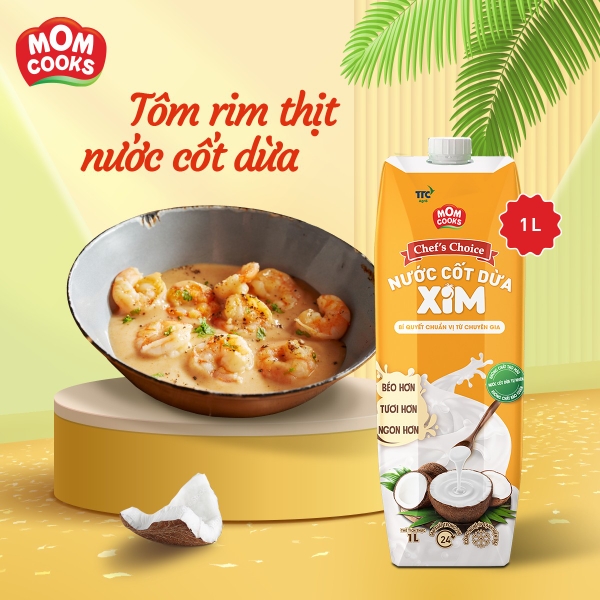 Nước Cốt Dừa XIM Chef's Choice - Mom Cooks hộp 1Lít